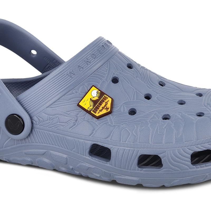 Image of WALKAROO Mens Clogs with Soft Sole, Backstrap, Ventilated and Lightweight - WC8801
