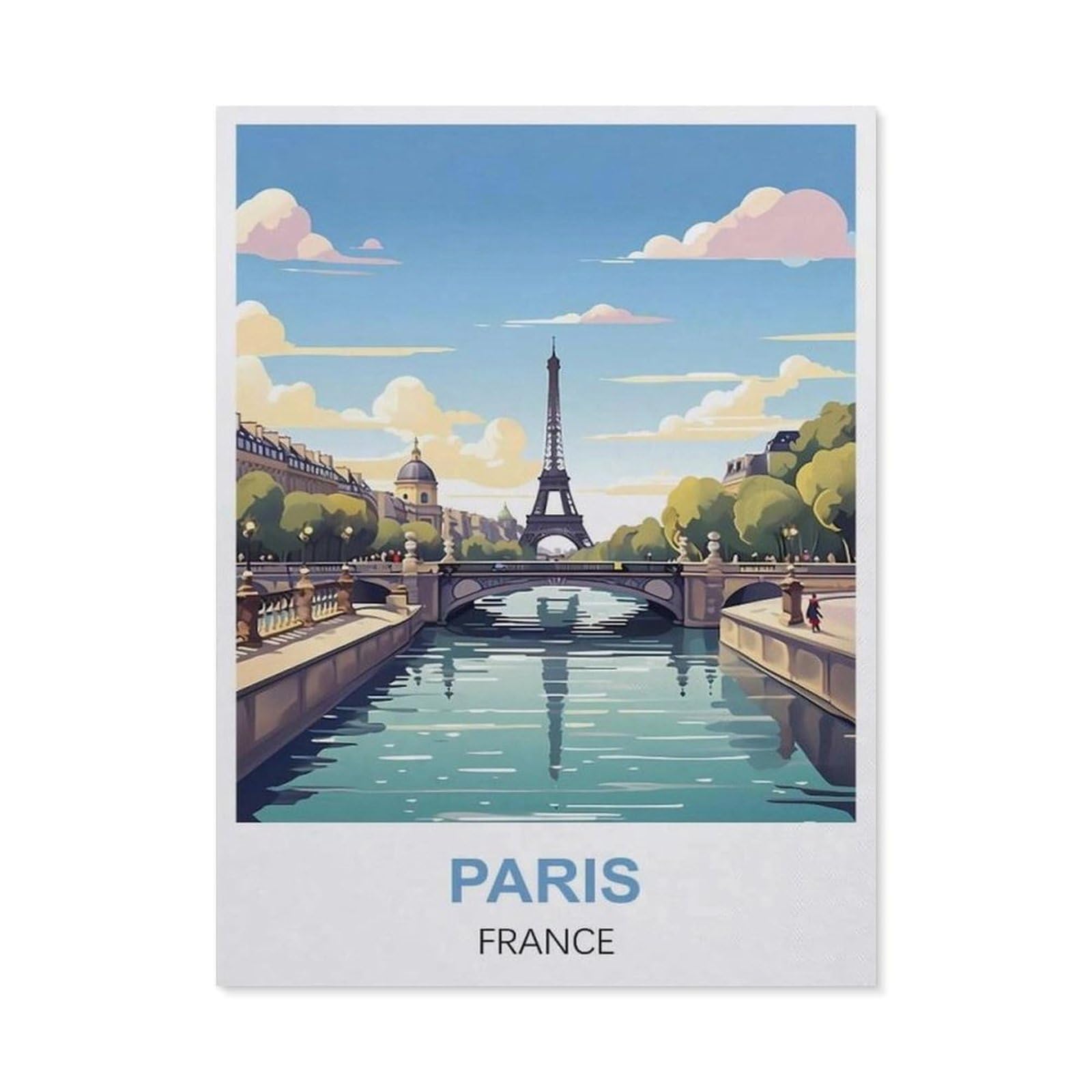 Vintage Art Metal Signs Funny Sign，Paris France(30x40cm）