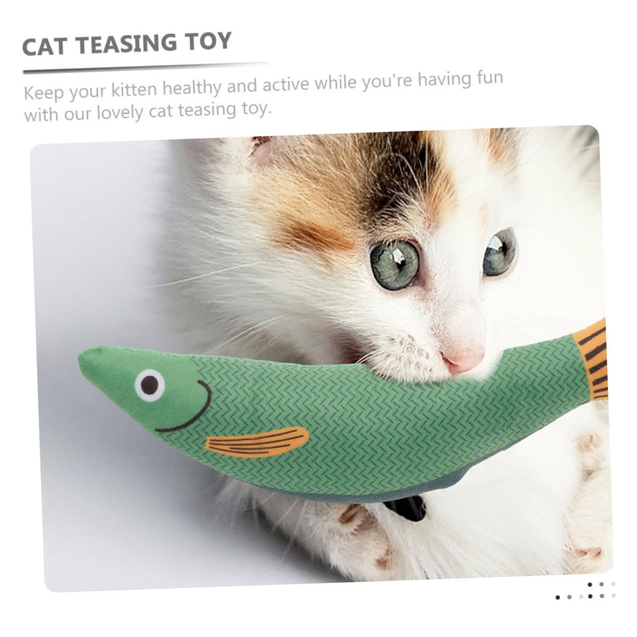 VANZACK 8pezzi Giocattoli Per Gatti Forma Di Pesce Giocattoli Catnip Interattivi Per Masticare e Divertimento Perfetti Per Gatti Indoor Resistente e Sicuro