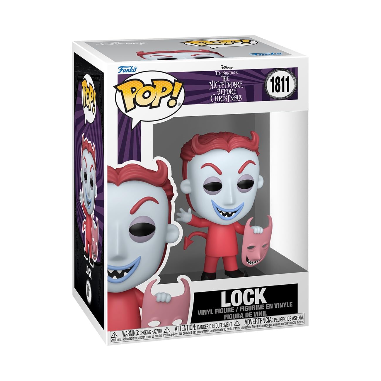 Pop! Disney: The Nightmare Before Christmas - Lock | Collectable Vinyl Figure, Gift Idea, Official Merchandise, Toys for Kids & Adults, Animation Fans, Figure for Collectors
