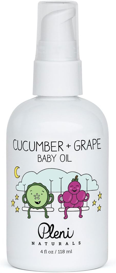 Pleni Naturals Baby Cucumber Grape Massage Oil with Avocado, Cruelty-free