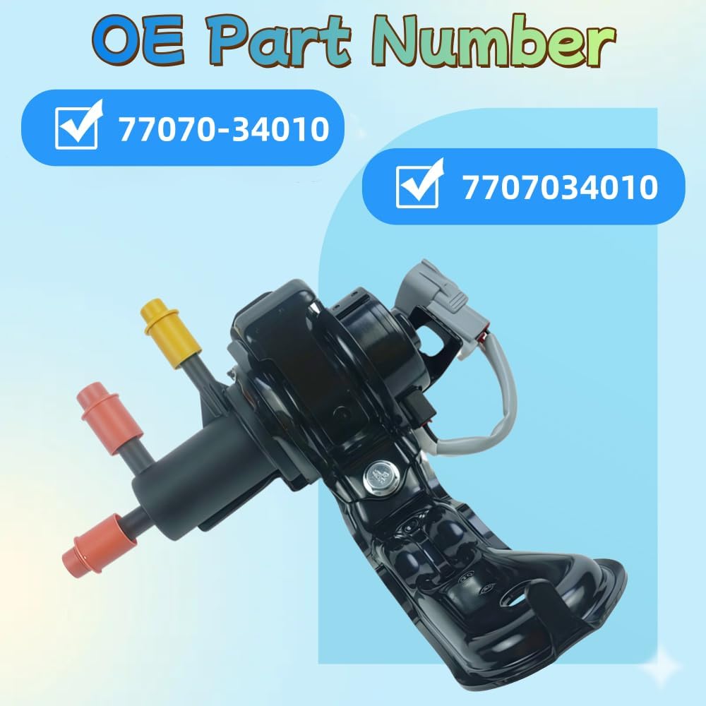 77070-34010 Fuel Tank Selector Valve Assembly,Fuel Reservoir Solenoid with Hose Replaces 7707034010,Compatible with 08-20 Toyota Tundra,08-18 Sequoia