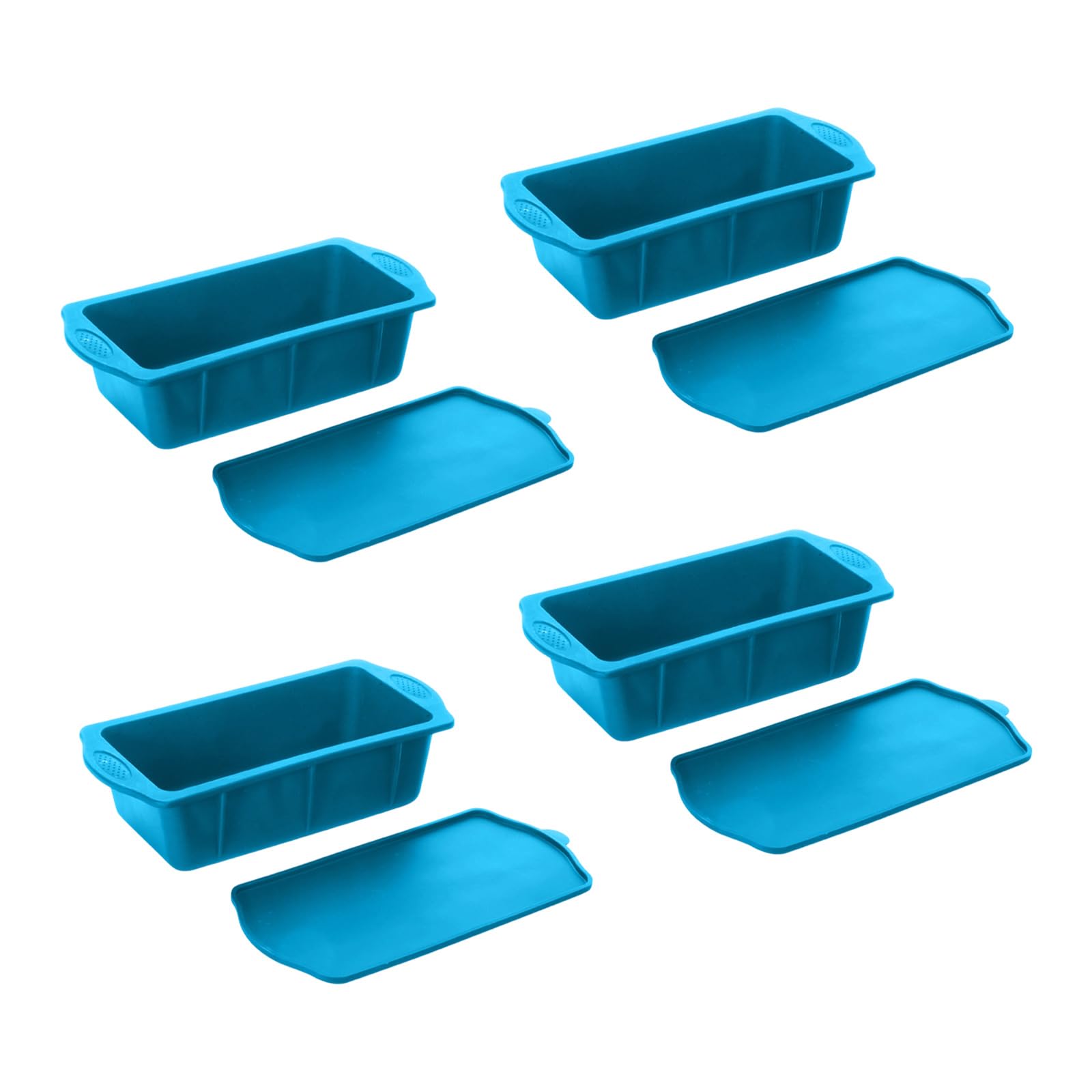 Stampi efficienti in silicone per uso alimentare, con coperchio, per cubetti di ghiaccio da 1,8 kg, perfetti per attività all'aperto e regalo, capacità 1,50 l