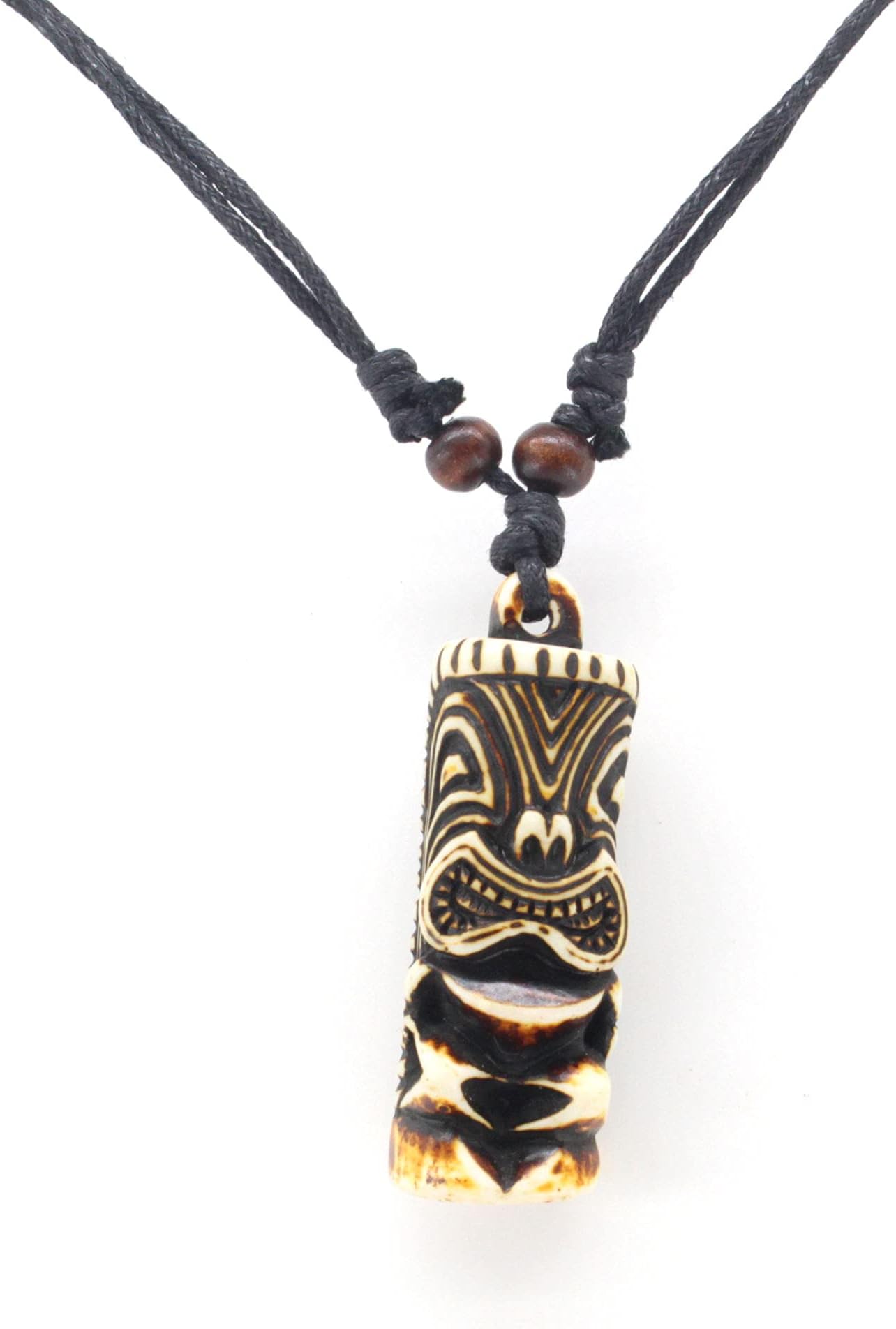Scddboy Hawaiian Tiki Pendant Necklace for Men Women -Polynesian Tribal Surfer Beach Jewelry