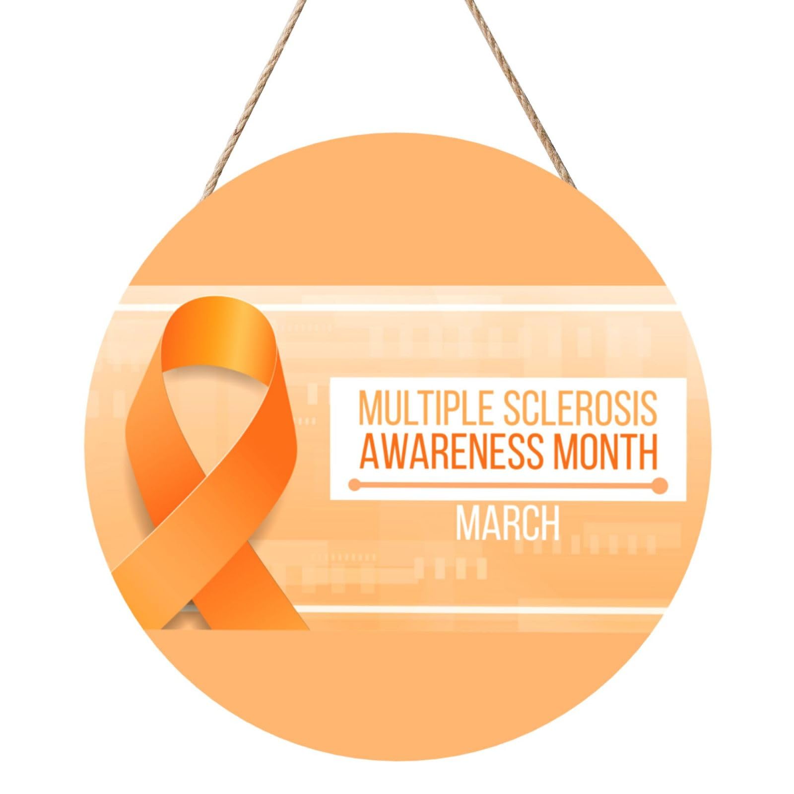 Multiple Sclerosis Awareness March Month Door Signs Plaques Wood Welcome Sign For Front Door Wall Hanging For Home Farmhouse Office Classroom Party Decoration