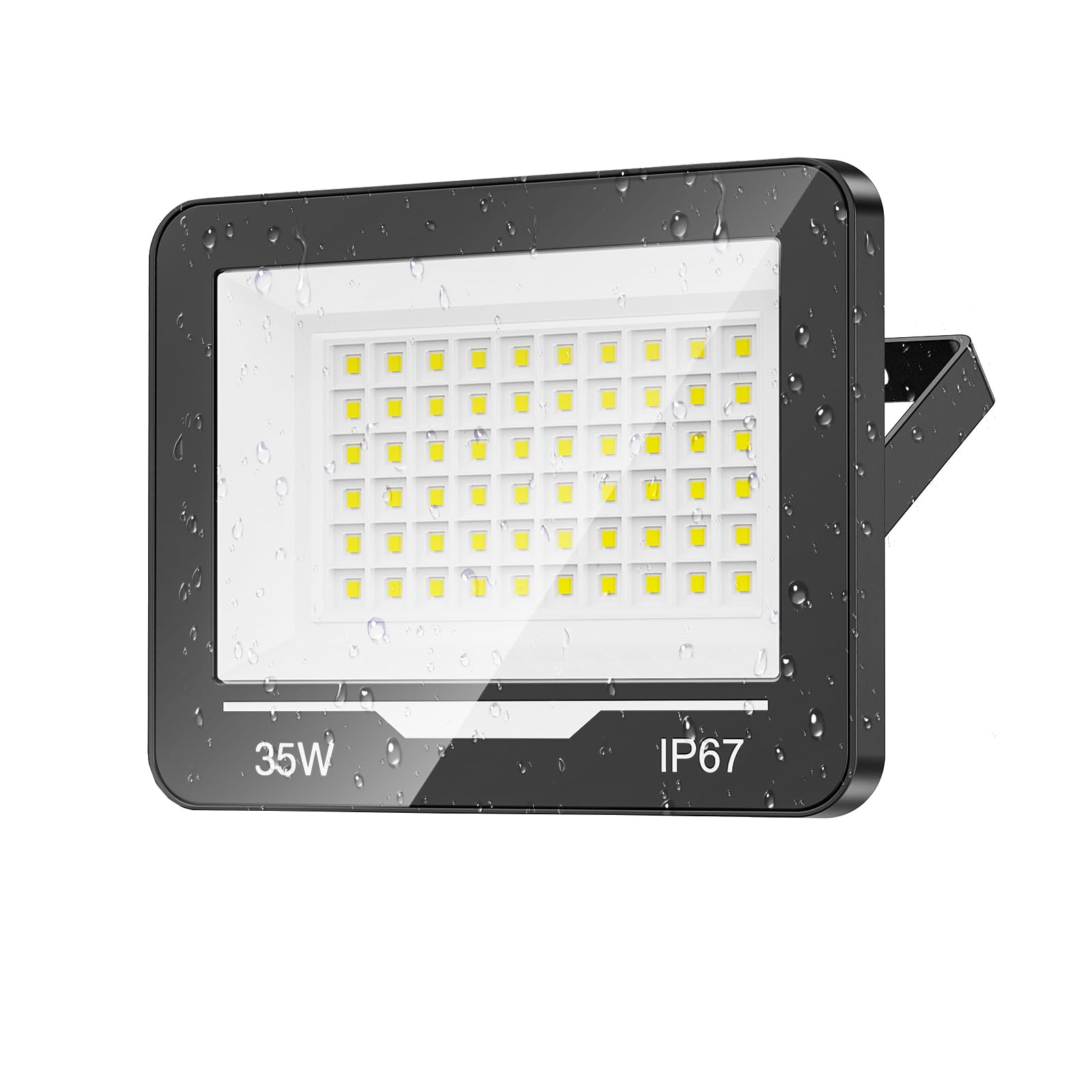 TOPAUBUB 35W 3500LM LED Strahler Fluter, 6500K Kaltweiß Hell LED Scheinwerfer, IP67 Wasserdicht Aussenstrahler für Garten Hofbeleuchtung