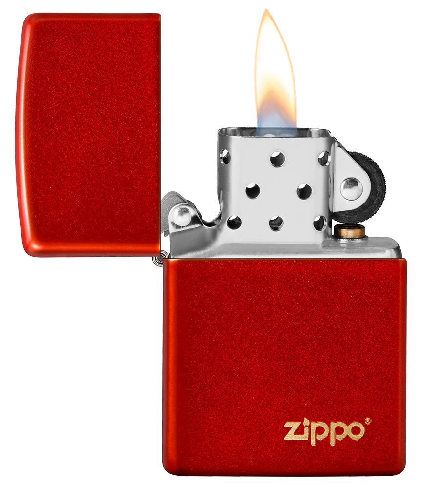 Zippo Windproof Lighter, Red Logo, Glow-in-the-Dark, Colour Image, Refillable, Reusable, Windproof Design, Gift Box, Made in USA - Image 4