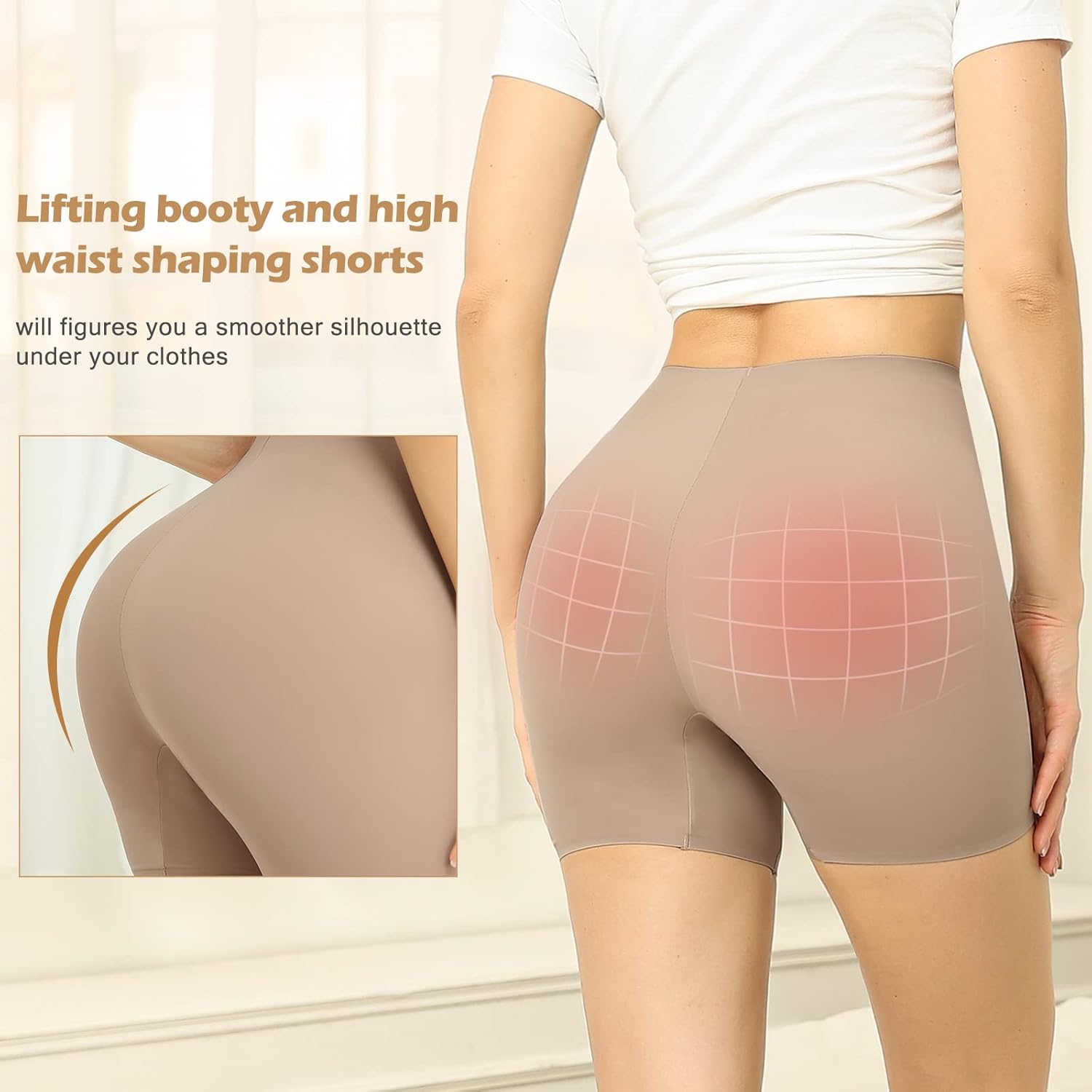 JOYSHAPER Slip Shorts for Under Dresses Women Shapewear Boyshorts Panties Anti Chafing Underwear Shorts - Image 4