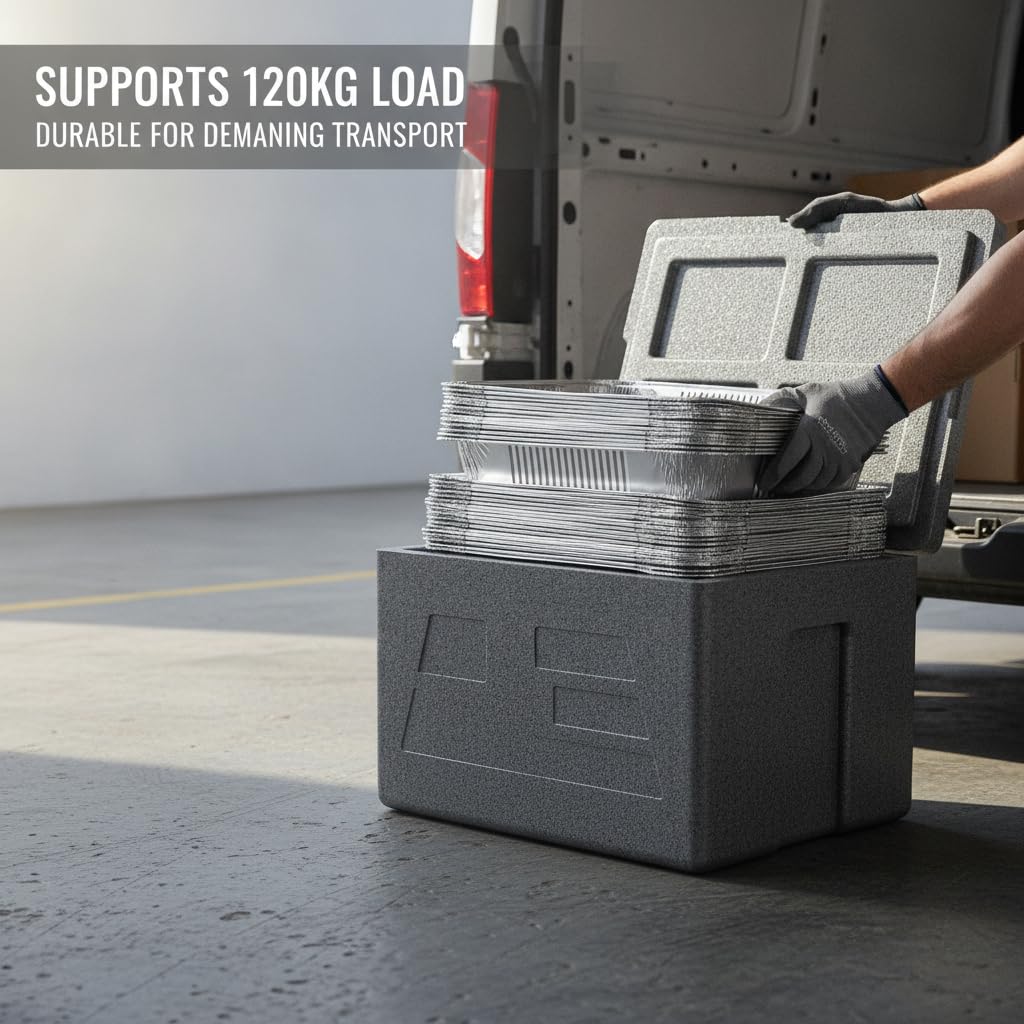 Contenitore Termico Professionale per Alimenti, Contenitore Isotermico Robusto per Trasporto Alimenti, per alimenti freddi, Style 2