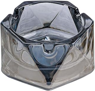 Glass Ashtray, Living Room, Outdoor Hotel, Ashtray, Outdoor Home Decor, Desktop, Ash Drawer, Diamond Art Masterpiece (Grey)