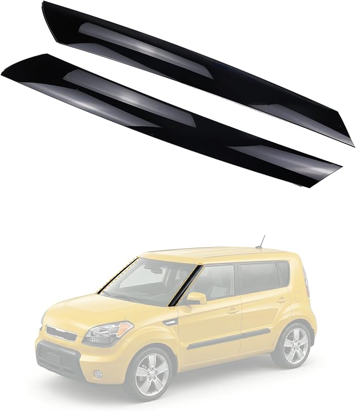 Moldura do A-pillar do para-brisa Flecto para Kia Soul 2010 a 2013 – Kit com lado esquerdo e direito