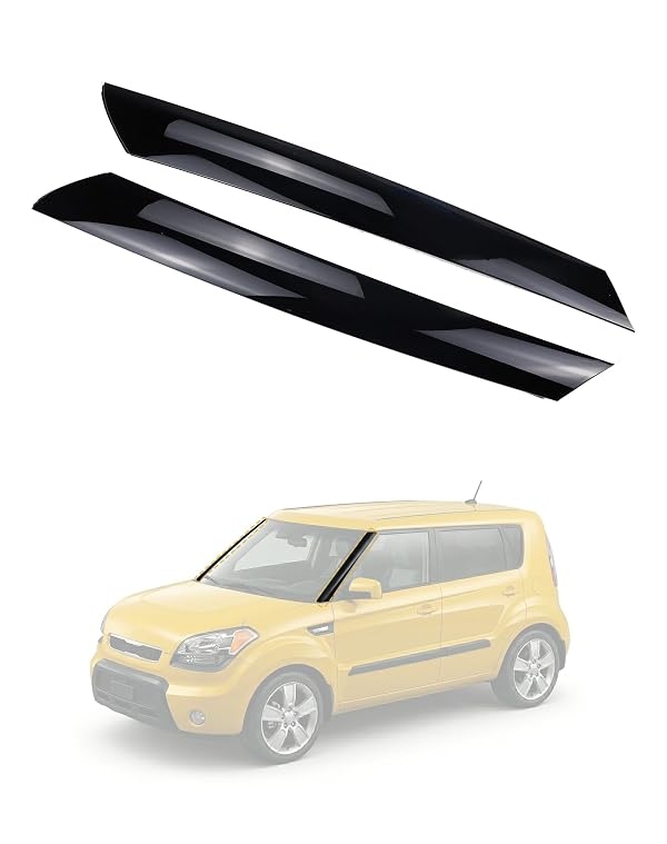Flecto Windshield A-Pillar Trim Molding Set Compatible with 2010-2013 Kia Soul Left Driver & Right Passenger Replace 861702K500 861802K500 86180-2K500 86170-2 Exterior Window Trim Kia Soul Accessories by Flecto - Used condition - US$34.50