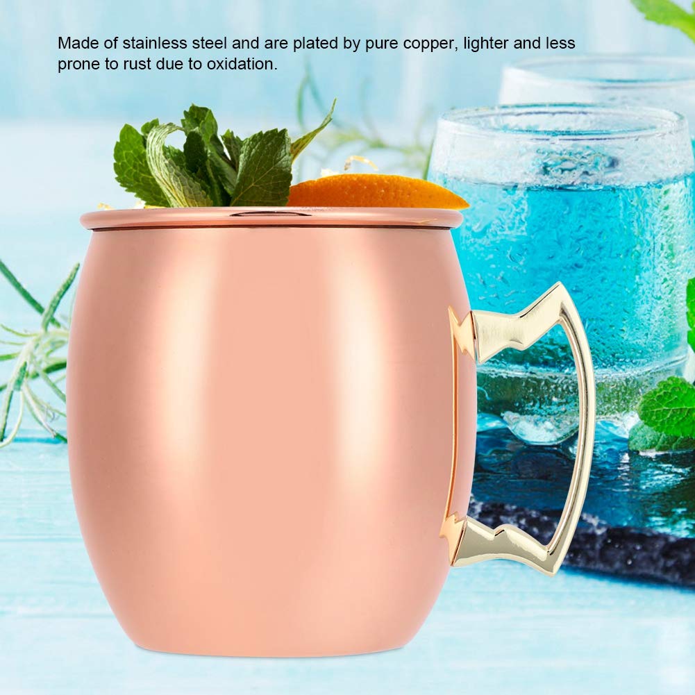 plplaaobo bassoon hand restMugs stainless, 550ml Stainless Steel Mug, Mirror Polished Cocktail Beer Coffee Milk Mug Vacuum Insulated for Home Party Bar Accessories with Handle