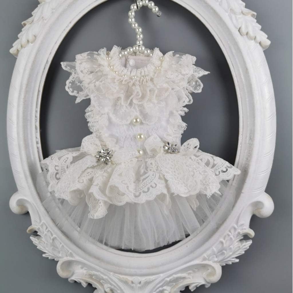 Fashion Summer Style Dog Dress Dogs Princess Dresses Pet Yarn Skirt Clothing Supplies XS-XXL (Size : X-Small) (Large)