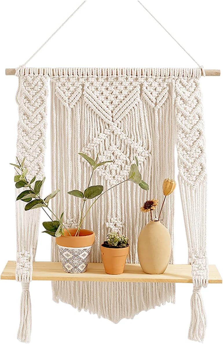 Boho Wall Hanging Shelf