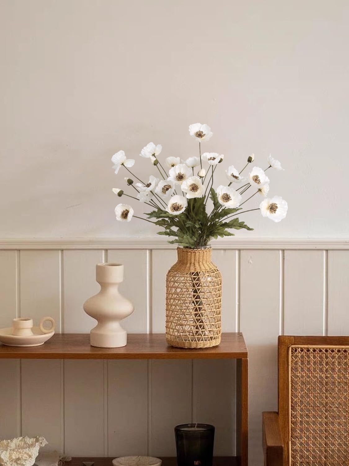 100 Teste Di Fiori Artificiali In Schiuma Color Avorio | IPOPU Per Matrimoni, Centrotavola, Baby Shower | Fai Da Te E Decorazioni Rustiche