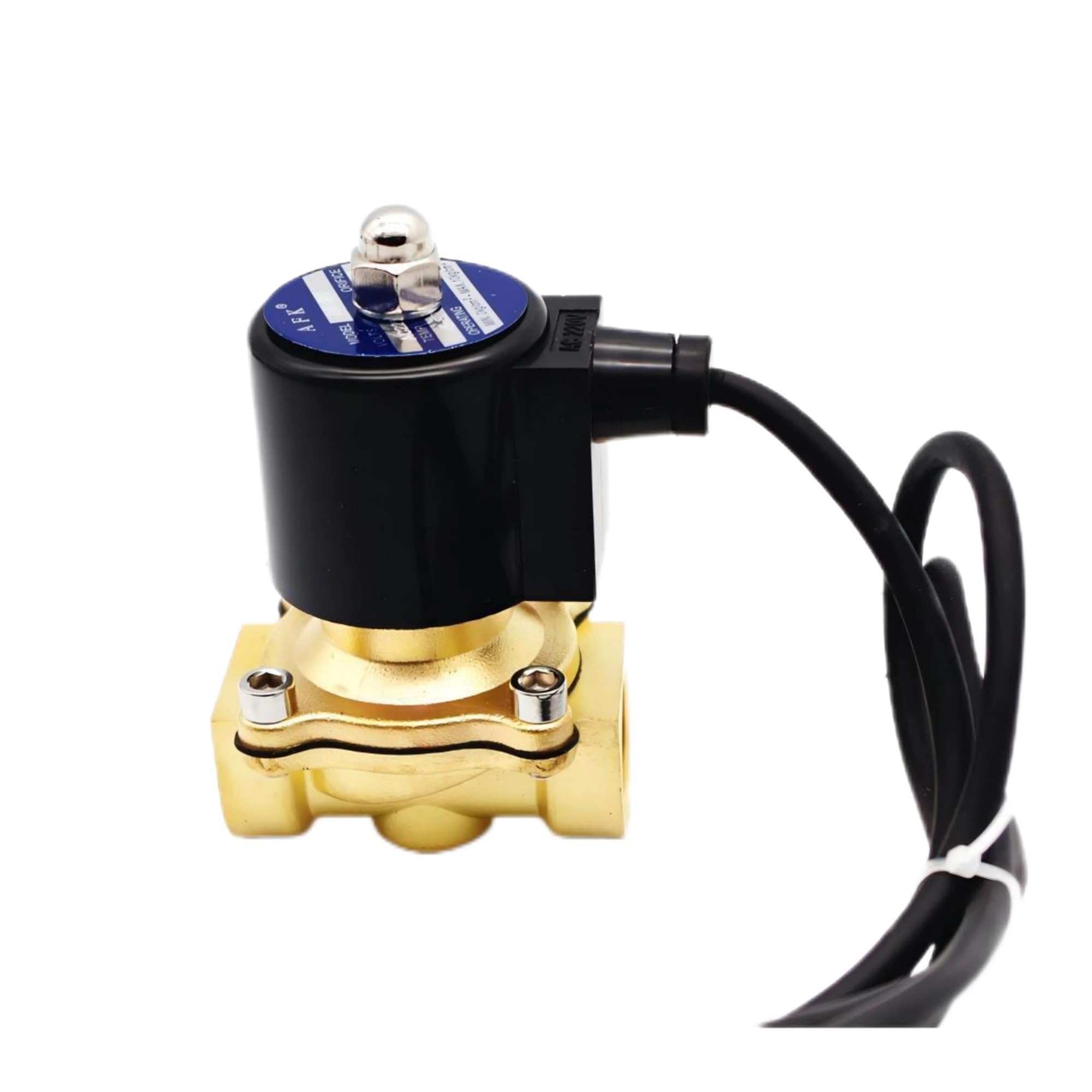 NYRXRYTCA 2inch 2A-50 Normally Closed Brass Fountain Solenoid Valve 220V 12V 24V Solenoid Valve for Underwater(2" Npt,AC24V)
