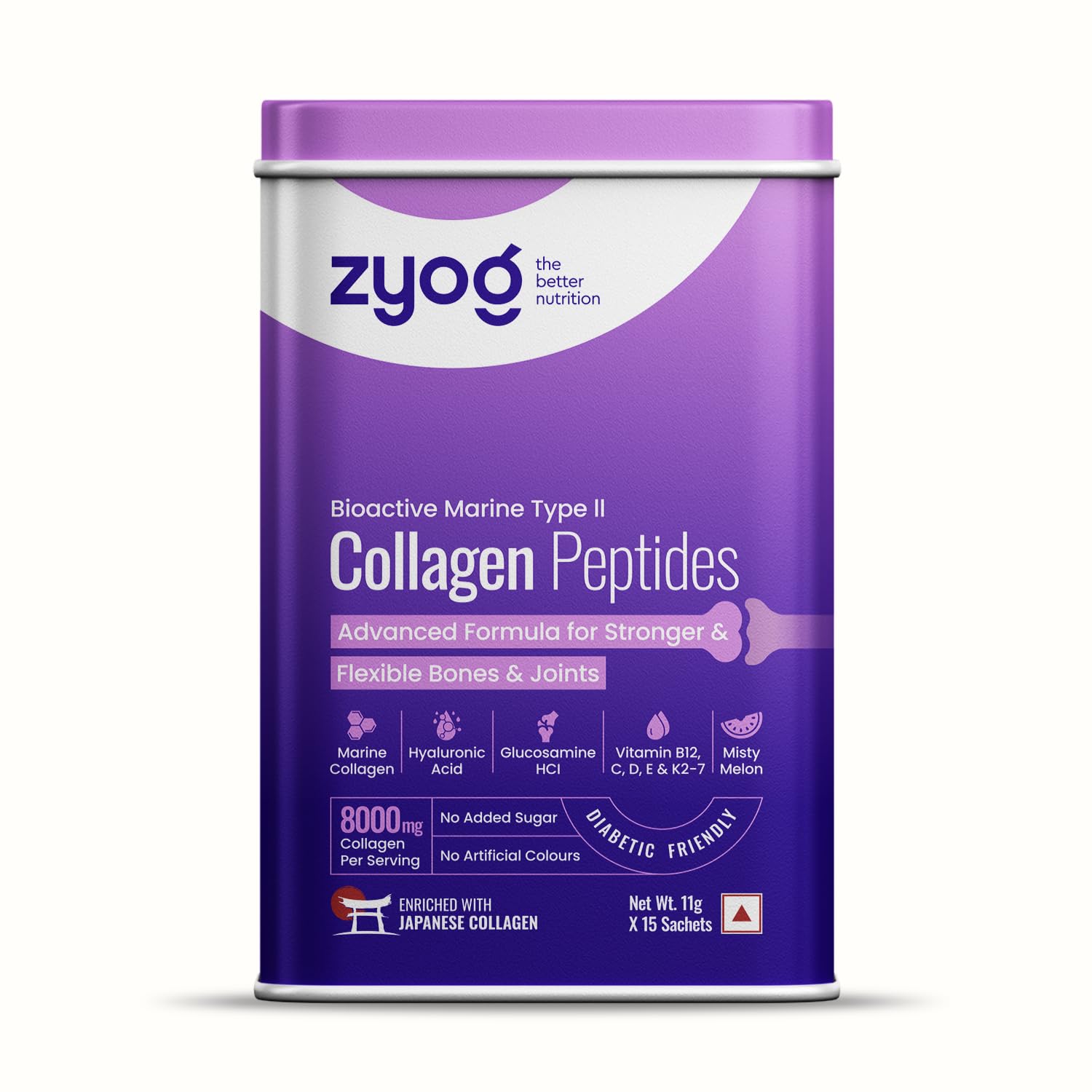 Zyog Type II Collagen Peptides for Bone and Joint Health with