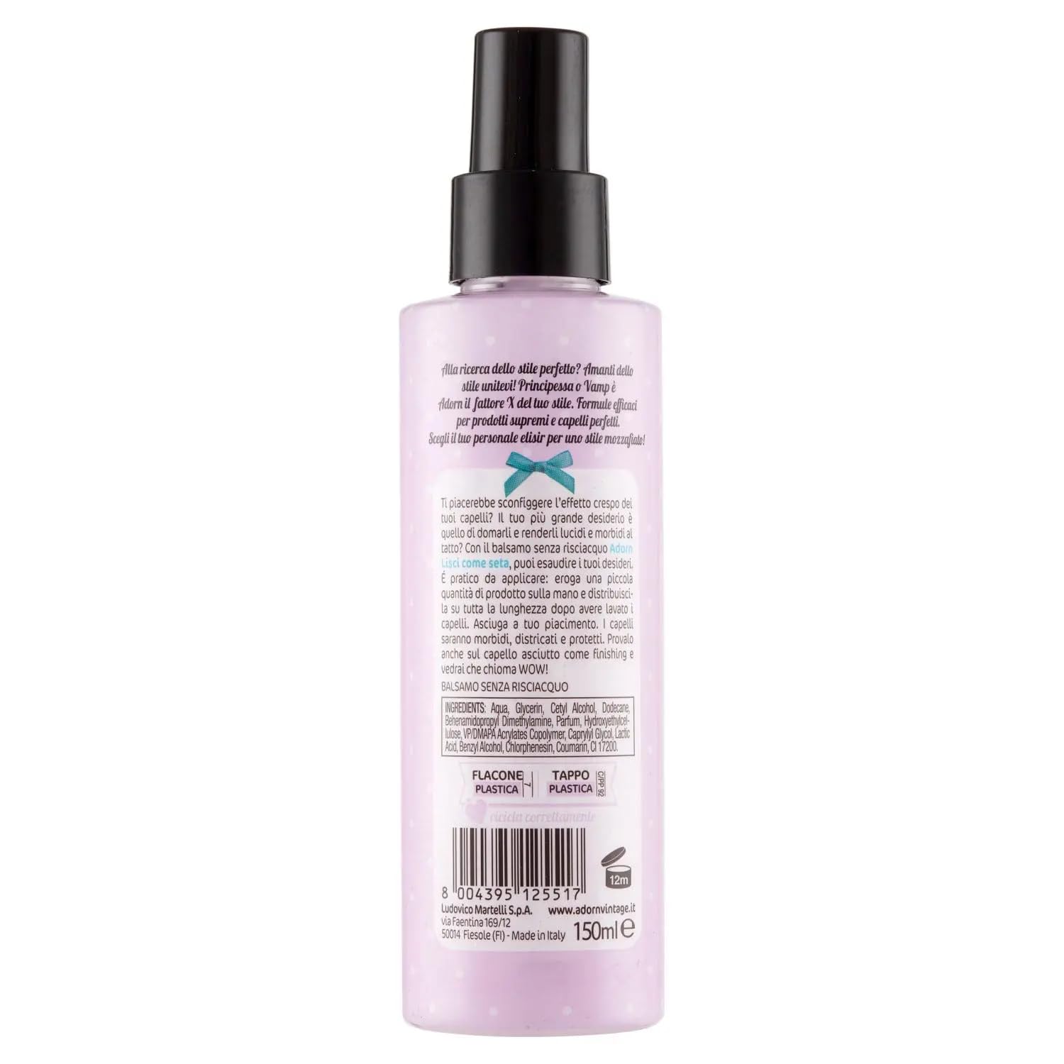 Adorn Balsamo Lisci – Balsamo spray per capelli lisci 150 ml + portachiavi Beni Culinari
