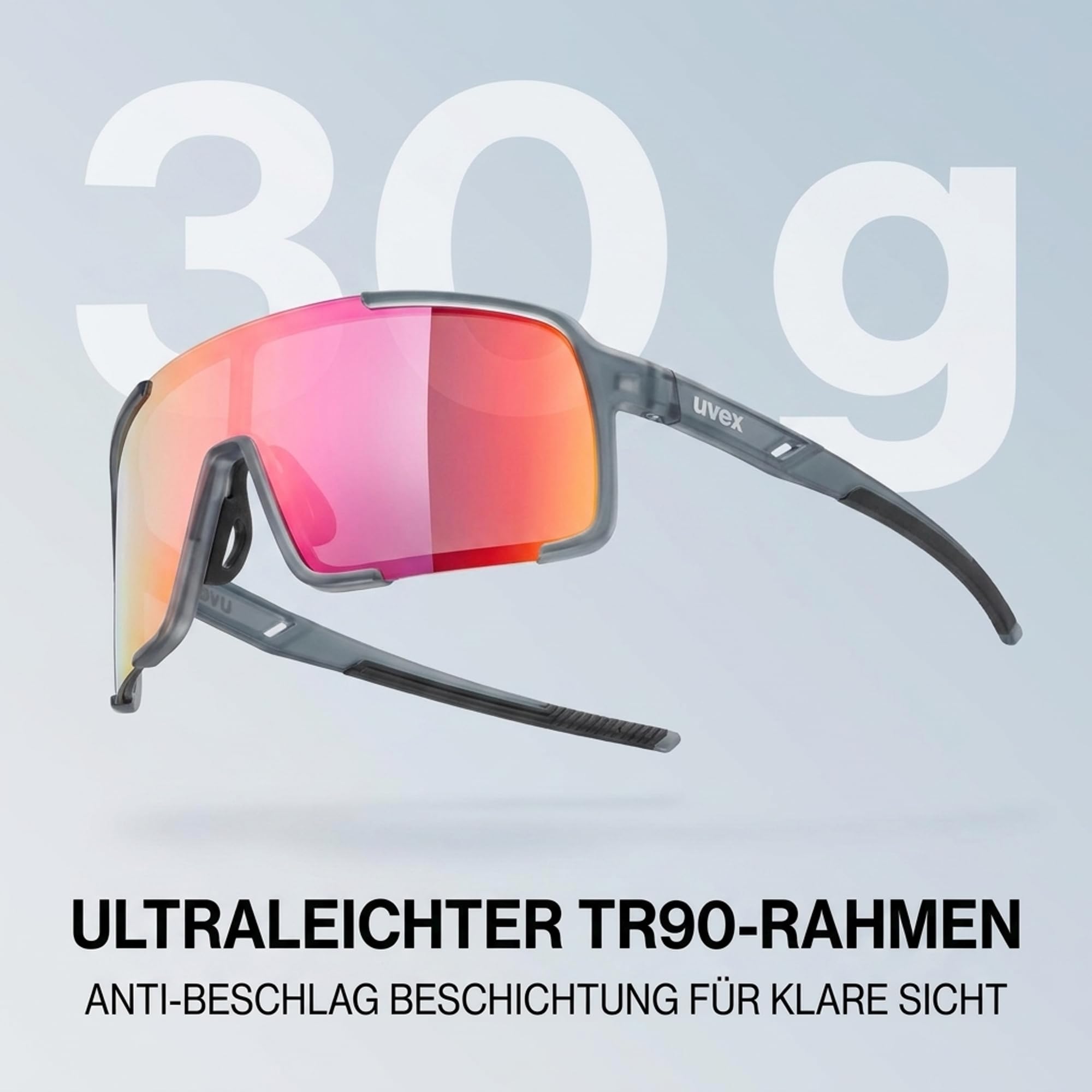 Uvex Cellon - Gafas de sol deportivas para hombre y mujer, ligeras, con lentes de espejo