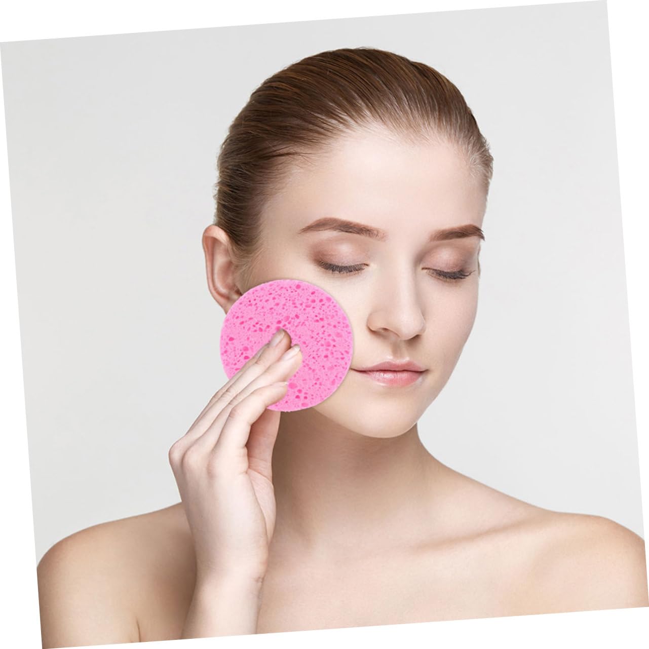 90piezas Esponjas Faciales De Celulosa Esponjas Redondas Para Exfoliación y Limpieza Para Desmaquillado y Cuidado Facial y Grosor