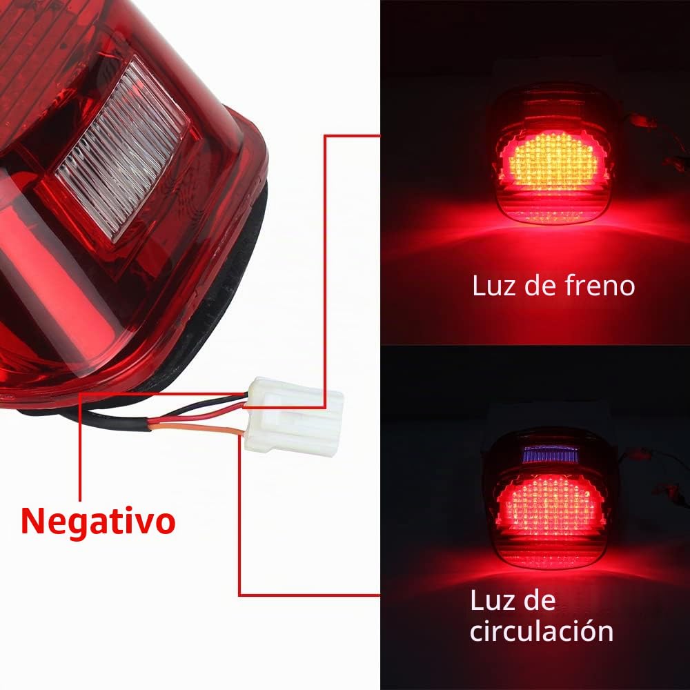 Riloer Luz trasera LED para motocicleta para la mayoría de los modelos Harley Davidson