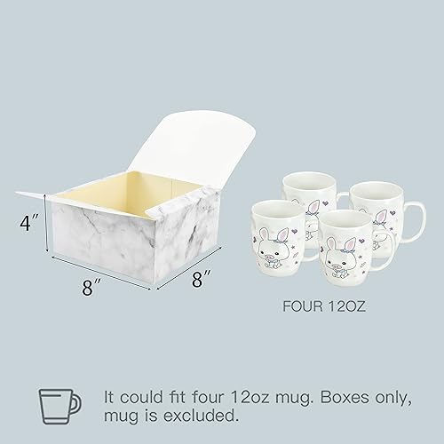 Miniatura 9 de HUAPRINT Cajas de regalo con tapas, cajas de regalo de color verde oscuro de 8 x 8 x 4 pulgadas, caja de propuesta de dama de honor, 12 juegos,