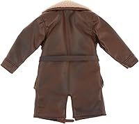 Vista 2 de Gabardina con alambre de figura a escala 1/12, disfraz de soldado en miniatura, chaqueta retro con solapa de cosplay para figuras de acción de 6