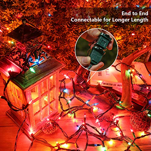 Image of BrizLabs Multicolored Christmas Lights, 69.6ft 300 Count Connectable Christmas Tree Lights, 120V UL Certified Incandescent Light String, Mini Xmas Light for Indoor Xmas Holidays Home Decoration