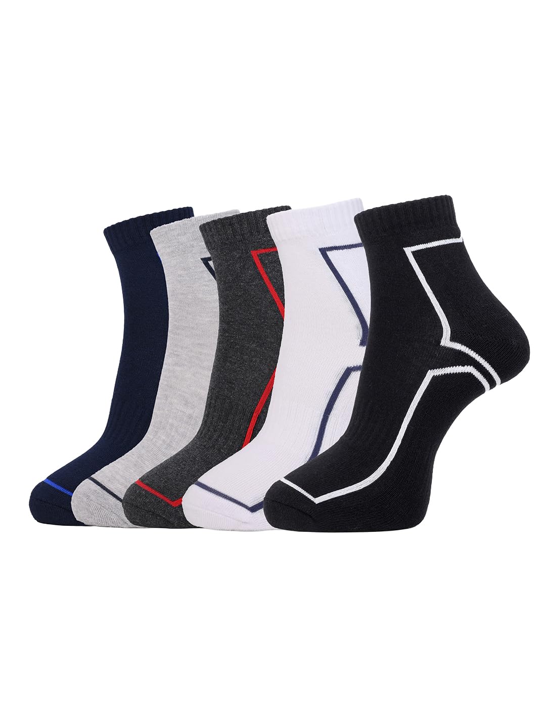 carlton london Men's Premium Cotton Ankle length with Cushioned Sole Socks Pack of 3/5-picture-36