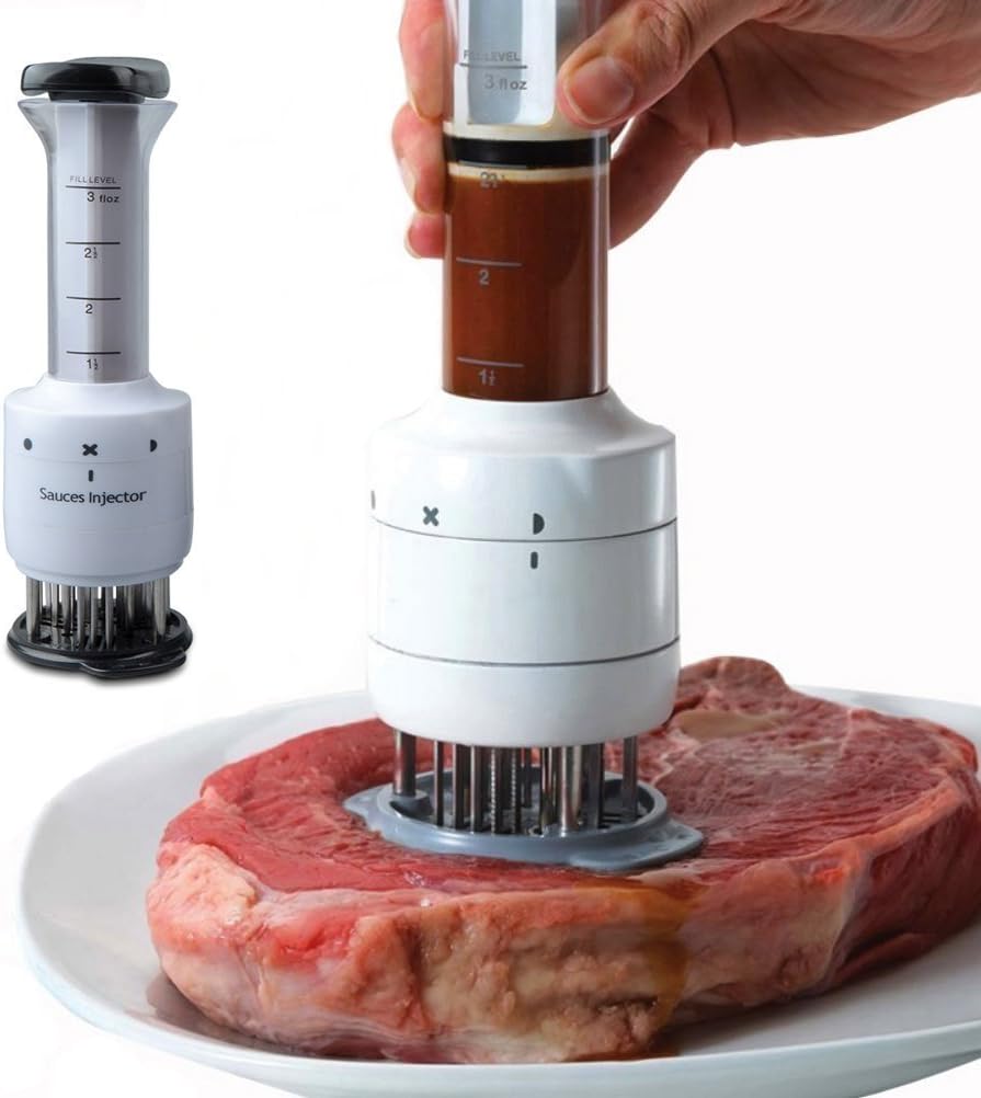 Meat Tenderizer Sauce Injector Marinator with 30 Stainless Steel Neddles for Softening Meat