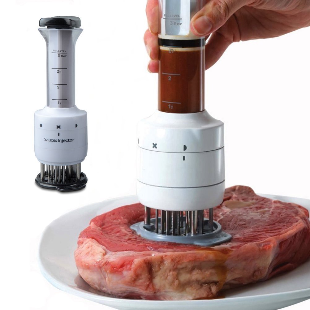 Meat Tenderizer Sauce Injector Marinator with 30 Stainless Steel Neddles for Softening Meat