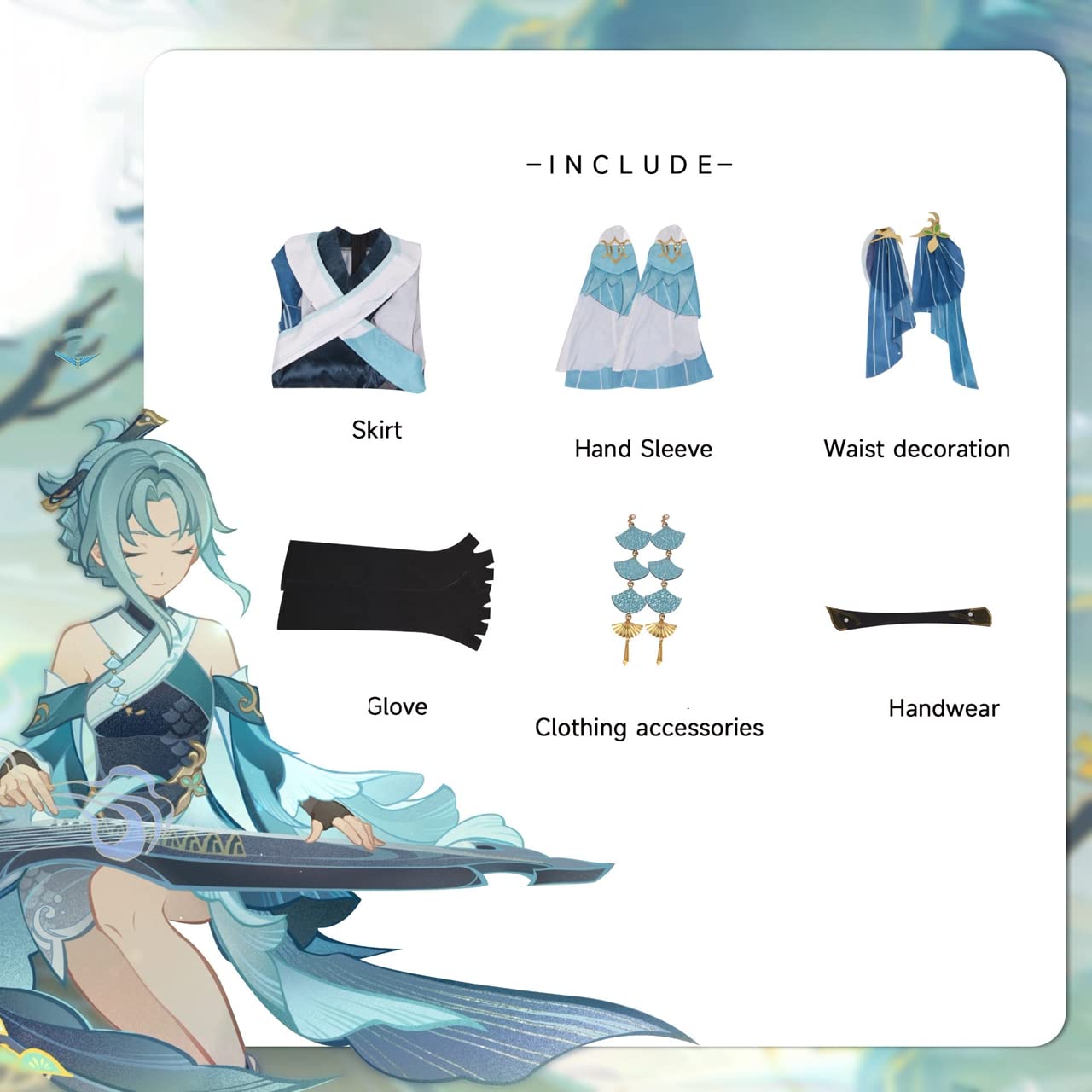 Amazon.co.jp: HALIA 原神 歌塵浪市真君 ピンばあや コスプレ衣装