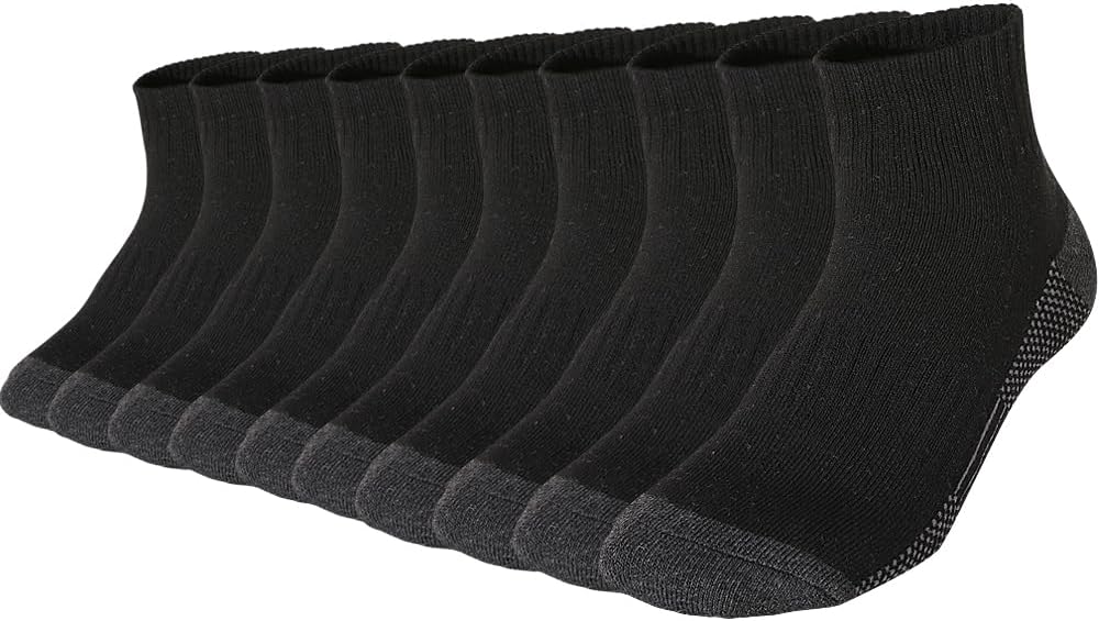 SoxDaddy Men’s 10Pack Athletic Socks,Comfy Cotton Full Cushion Casual Low Cut Socks