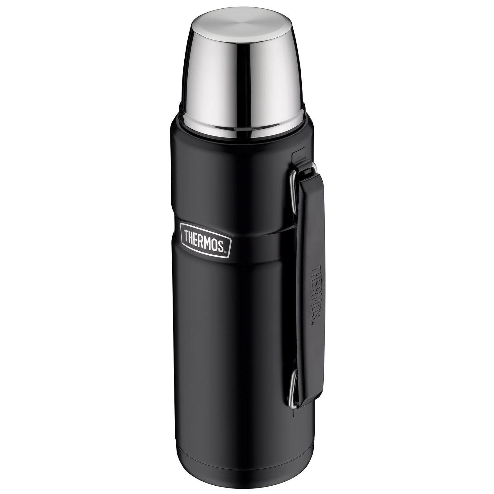 ThermosStainless Steel King Thermos Flask, Stainless Steel Black  Vacuum Flask with Drinking Cup Dishwasher Safe, Thermos Flask 