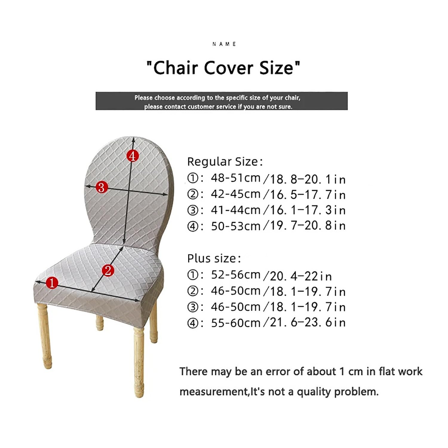 4er Set Stuhlhussen mit runder Rückenlehne, für Esszimmerstuhl aus Holz, passend für die meisten Standardgrößen (4 Stck)(Khaki,Plus size)