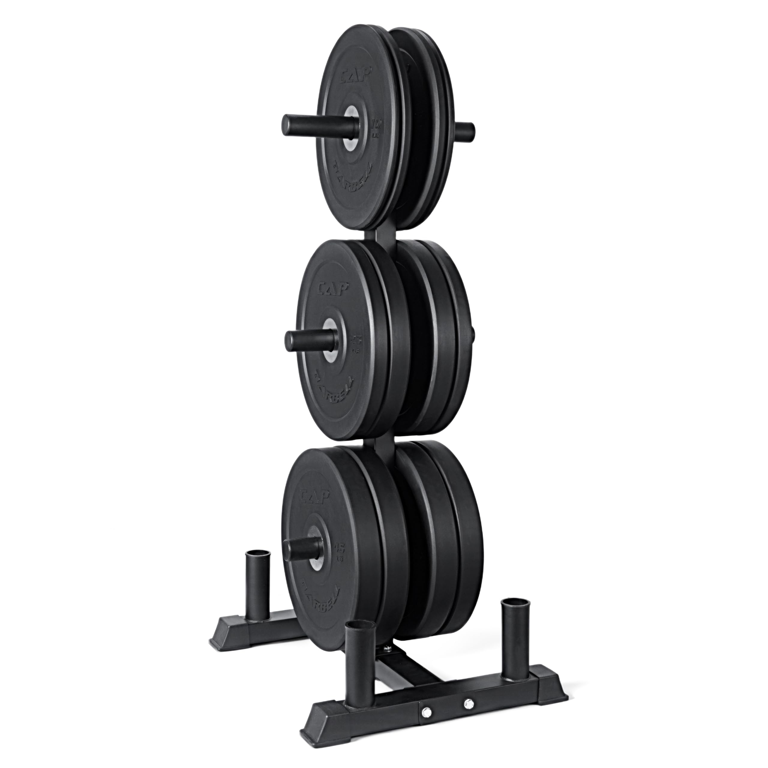 CAP 2-inch Olympic Bumper Plate Weight Set | 100-370 lbs | Multiple Colors | Storage Rack Optional