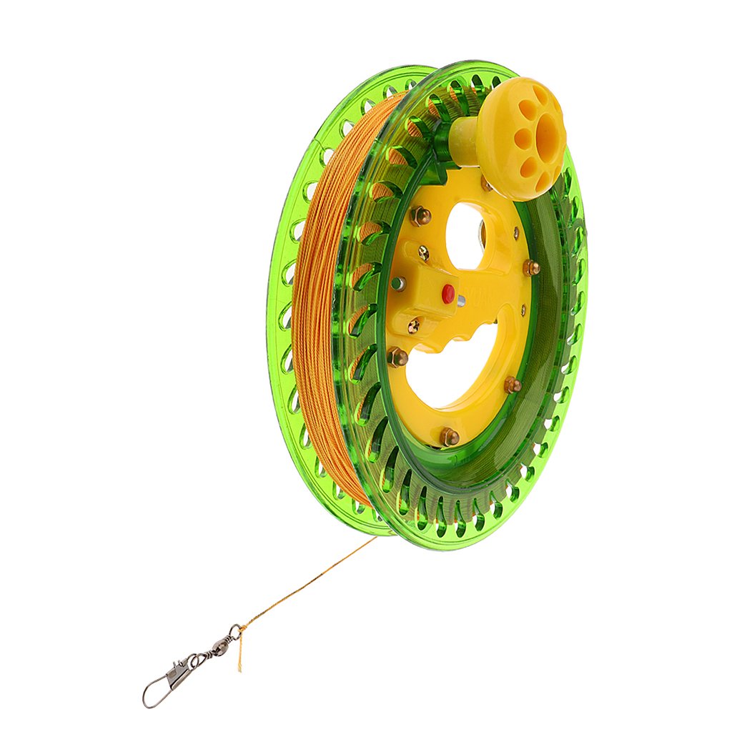 MagiDeal 1 Drachenschnur Spule mit 450m Schnur, Kite Line Winder Drachenleine, Drachenschnur Seilwinde für Drachen, Multifunktionalle Rolle für Outdoor-Sportarten