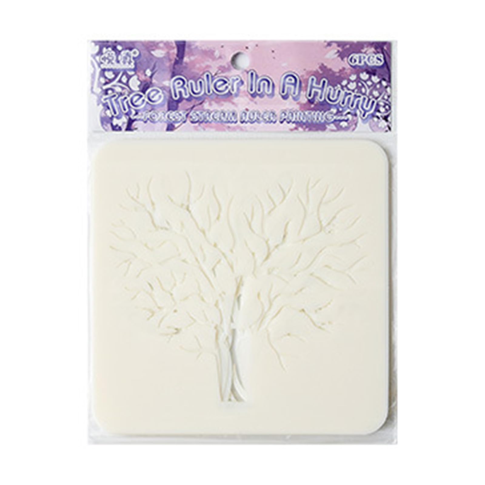 Xjdzineq 6 Pcs Tree Stencils Scrapbook Journal Paint Art Cartoon Templates for Projects Cartoon Templates