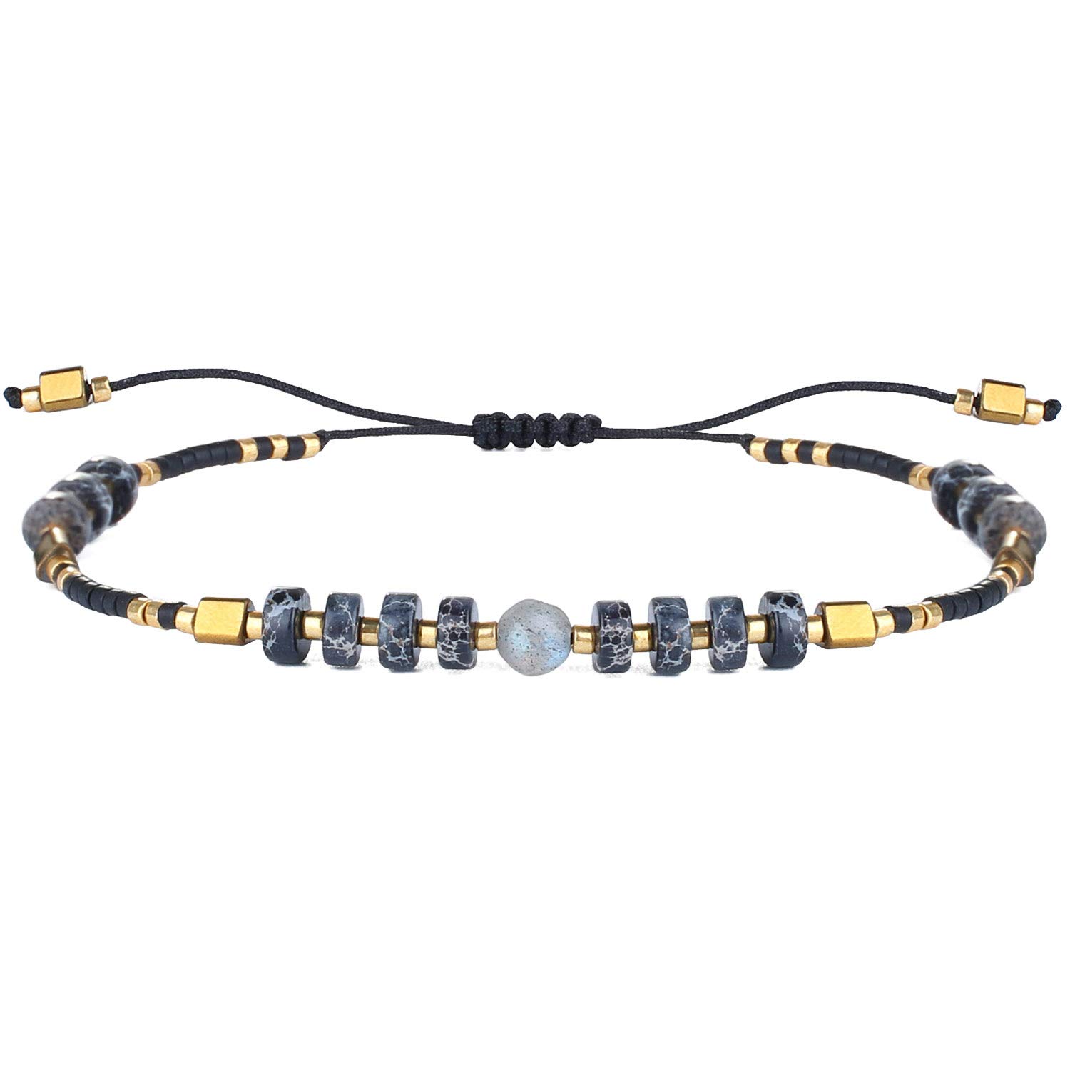 KELITCH Boho-color Crystal Shell Beaded Friendship Bracelets Handmade Strand Bracelet Bangles Jewelry For Summer