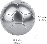 Vista 2 de Linkidea Balón de fútbol de color plateado tamaño 5, pelota de fútbol oficial tamaño partido, idea de regalo para fútbol de estilo libre