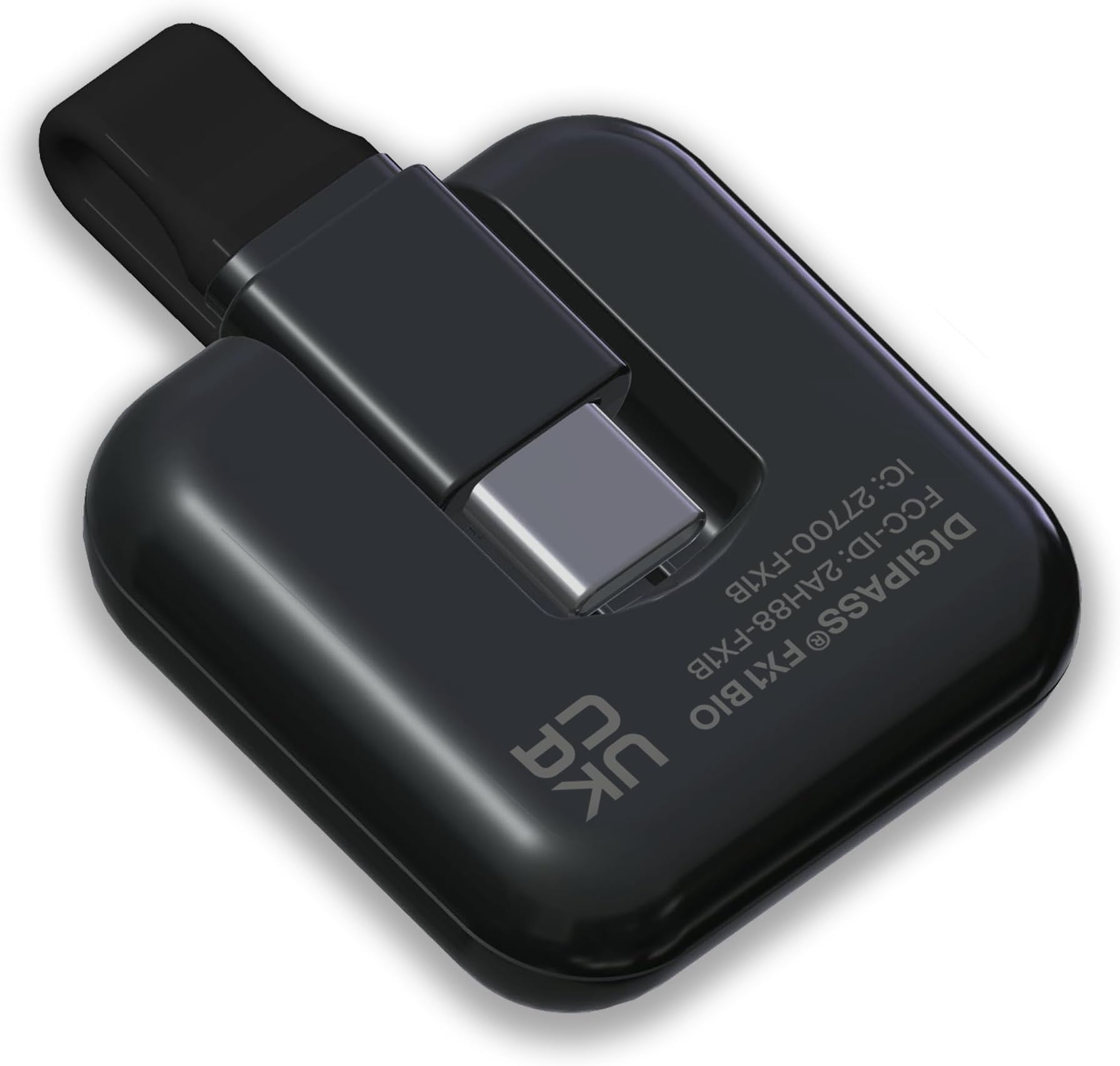DIGIPASS FX1 Bio FIDO2 Security Key - Biometrischer Fingerabdrucksensor, USB-C, Bluetooth LE & NFC - Phishing-resistenter Hardware-Authentifikator für passwortlose MFA & Passkeys - Schwarz