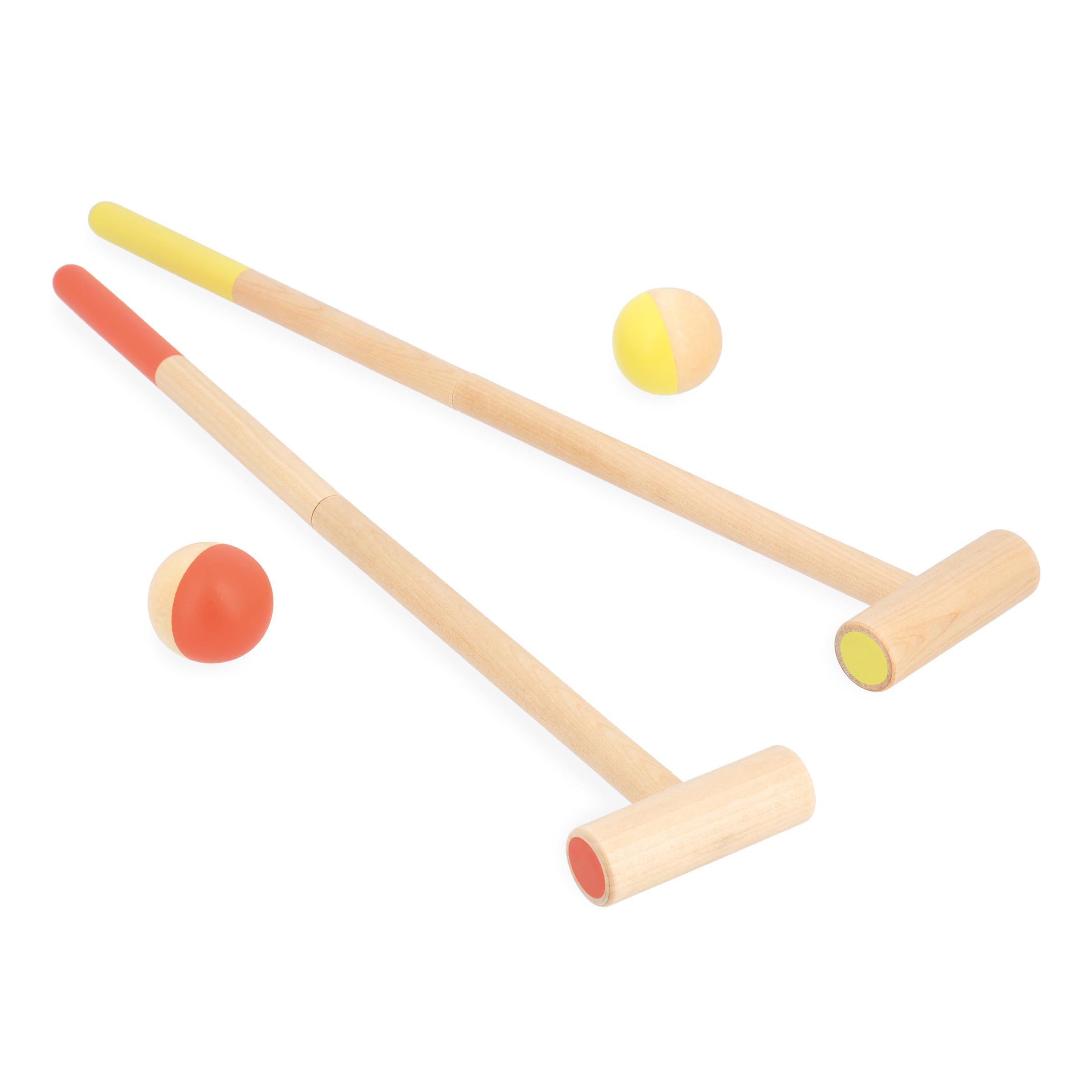 Janod - Jeu de Croquet Enfant Applepop - Jeu d'Adresse - 6 Portes + 2 Maillets + 2 Balles - Développe Dextérité et Concentration - Jouet en Bois FSC - Dès 3 Ans,J03353