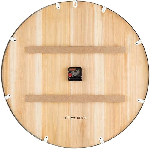 Miniatura 4 de Oldtown Farmhouse - Reloj de pared silencioso (de metal y madera maciza)