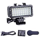 Suptig Diving Light High Power Dimmable Waterproof LED Video Light Fill Night Light Diving Underwater Light Waterproof 147ft for Gopro Hero 13/Hero 12/11/10/9/8/7/6/5/5S/4/3+ More Action Cam