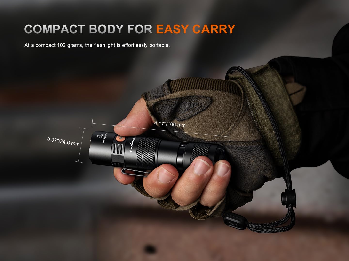 Fenix PD26R ACE Extrem Helle Taschenlampe LED Aufladbar,1300 Lumen,USB-C Wiederaufladbar,354M,IP68 Wasserdicht Mini Taktische Lampe,566 Stunden max,EDC Tragbare Outdoor Camping Survival Jagd Notfall