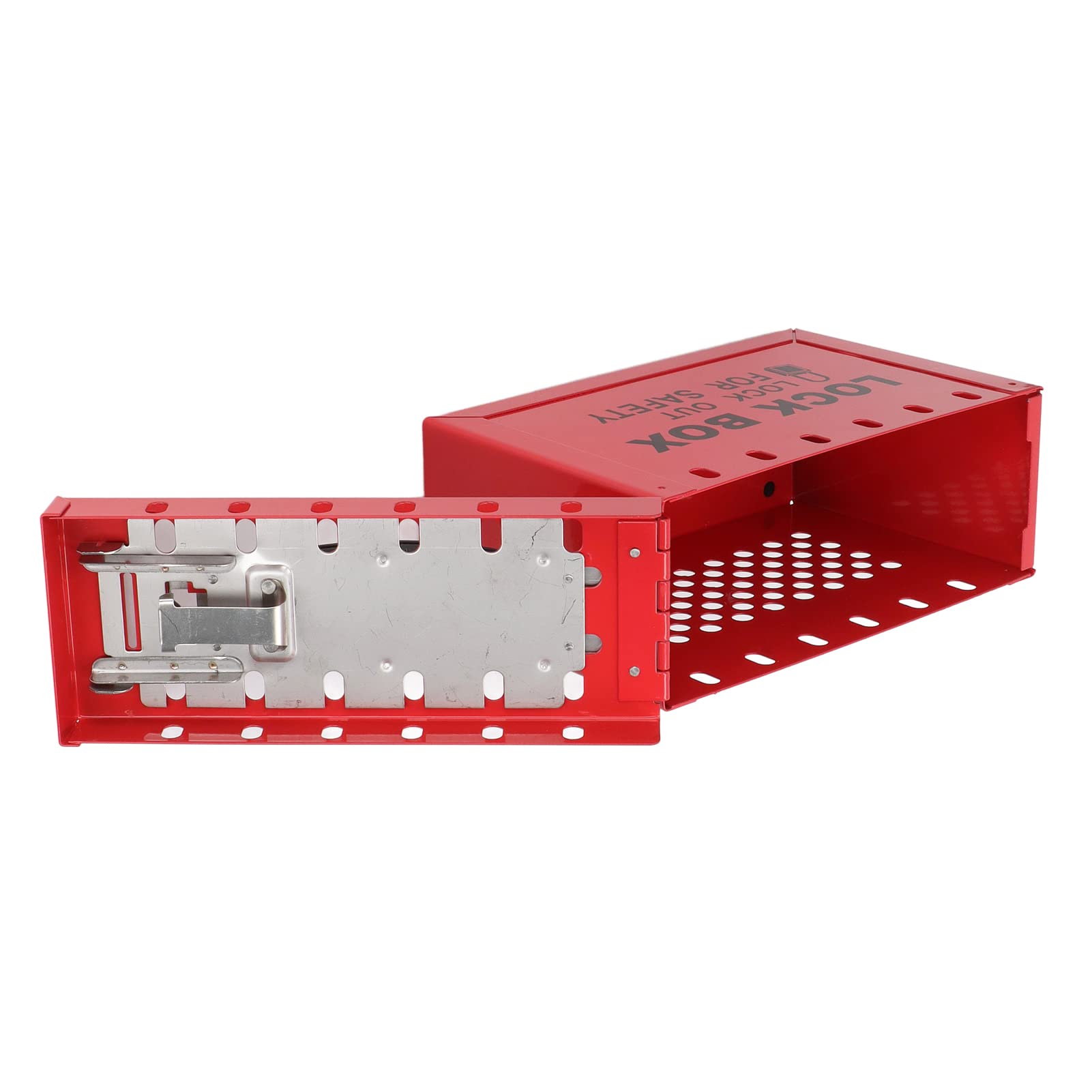 Sicherheit Vorhängeschloss Lockout Tagout Station, 12 Schlösser Management Box Loto Box Stahlplatte Rot