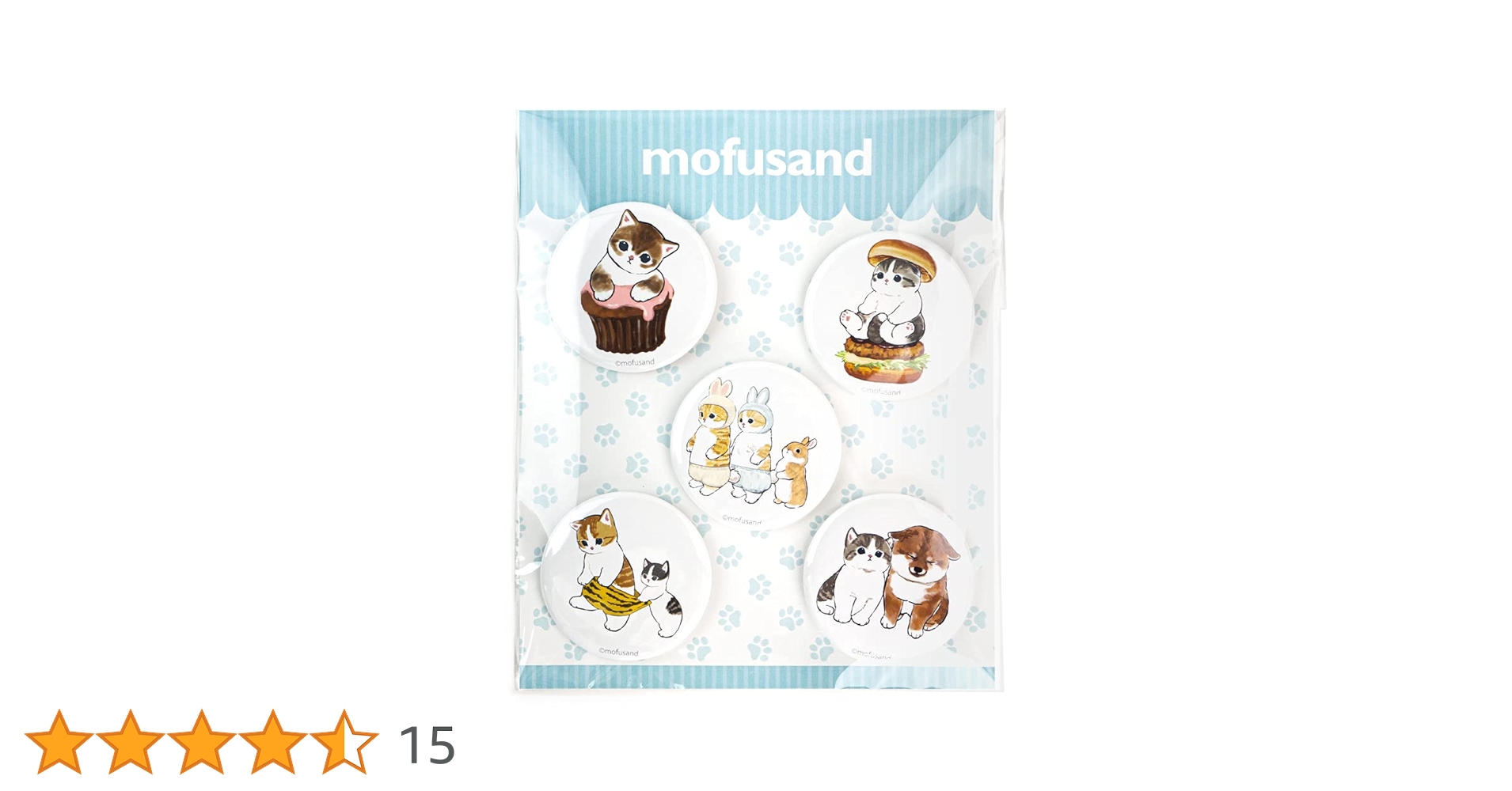Amazon.co.jp: mofusand にゃんこ 缶バッジ5個セットA : おもちゃ