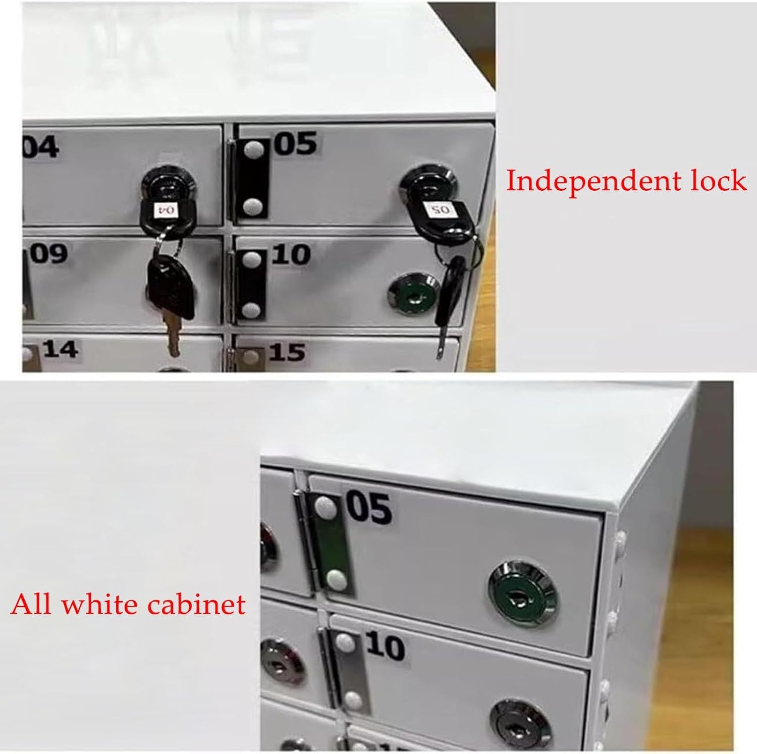 JKGHK Cell Phone Storage Station Lockers, Wall-Mounted Acrylic Mobile Phone Storage Box, Classroom Phones Manager with Independent Compartment, for Offices, Schools(10Grids)