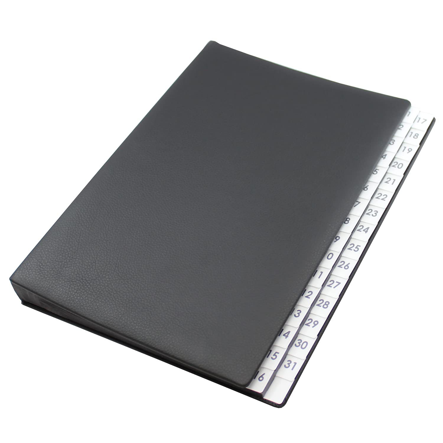 Classificatore con indice 1 – 31 NERO Custodia in pelle bovina pieno